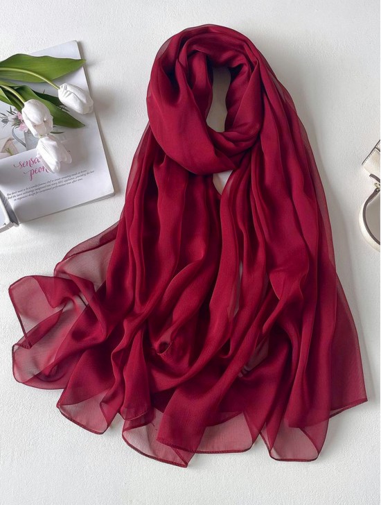 Solid Colour Chiffon Fashion Scarf Solid Colour Chiffon Fashion Scarf
